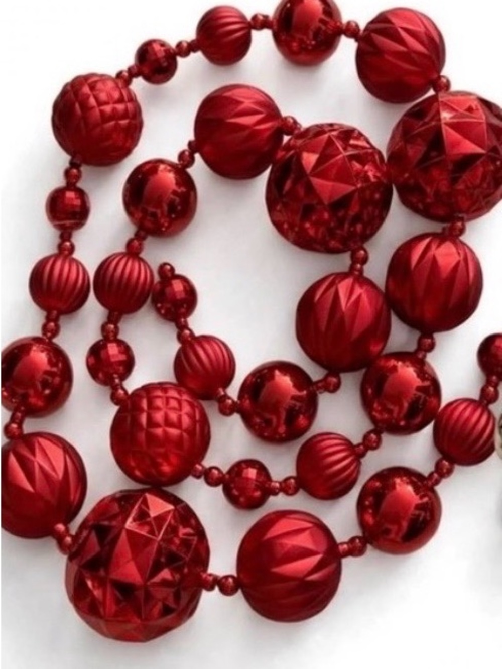 Trendsetter 6' Shatterproof Red Christmas
Ornament Garland NWT